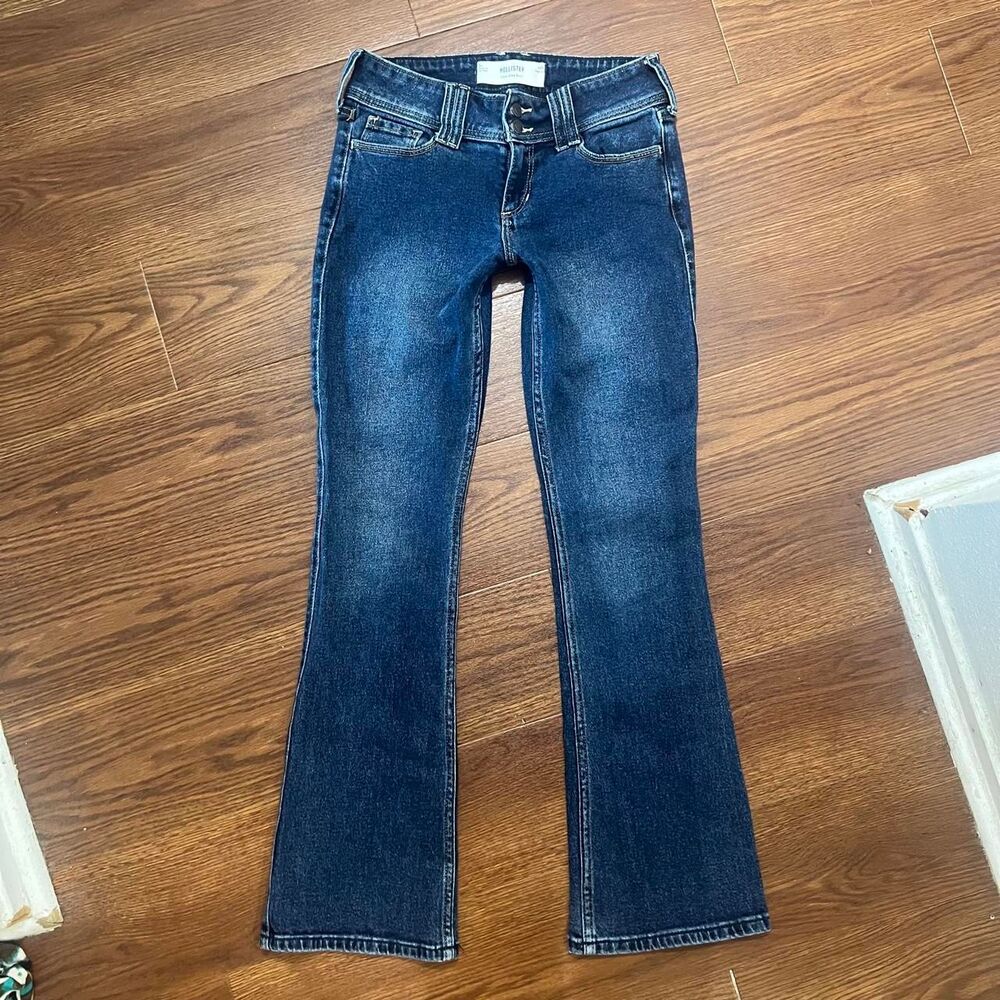 Hollister-co Women's Blue and Navy Jeans